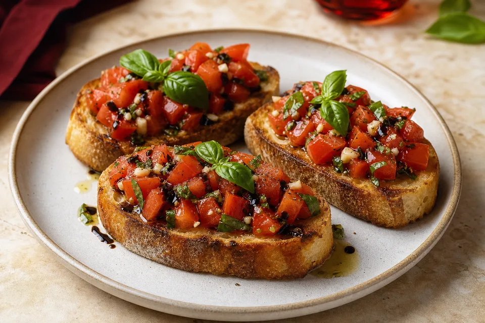 Bruschetta menu dish