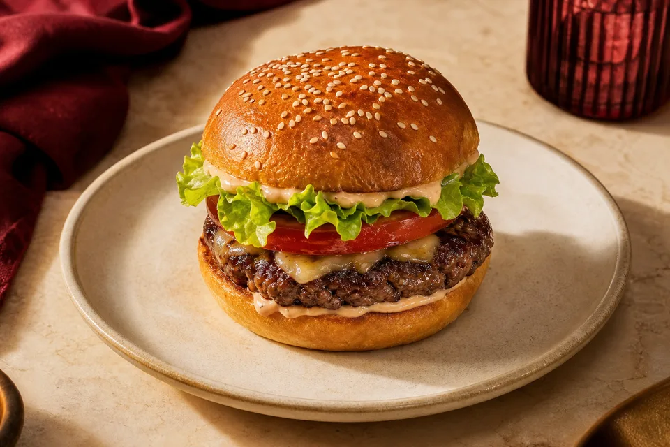 Classic Burger menu dish