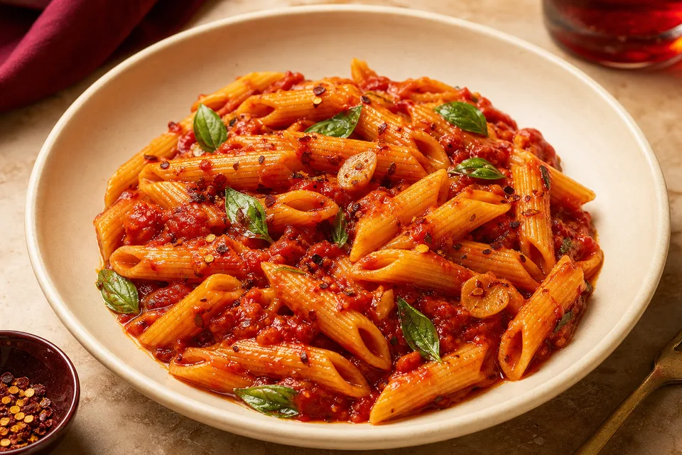 Penne Arrabbiata menu dish