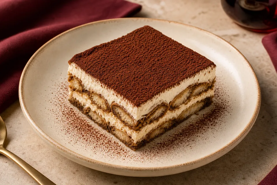 Tiramisu menu dish